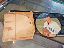 1953 H-O Instant Oatmeal Allie Reynolds Record New York Yankees with Envelope