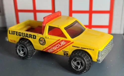 Vintage Hot Wheels 1982 Rescue Lifeguard Pick-Up Truck Malaysia  LOOSE L10