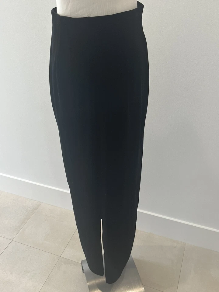 Falda Mujer-MAX STUDIO-terciopelo Negro Elástico Pull-on Larga-Pequeña Foto 2 de 4