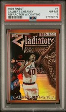 1996 TOPPS FINEST REFRACTOR W/COATING #4 CALBERT CHEANEY PSA 8