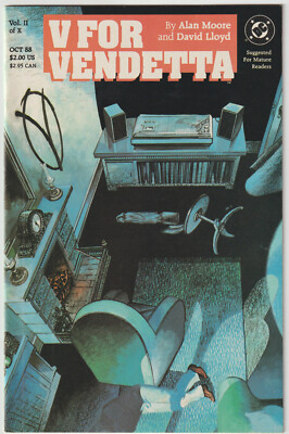 V For Vendetta #2 (Oct 1988, DC), VFN condition (8.0), Alan Moore script