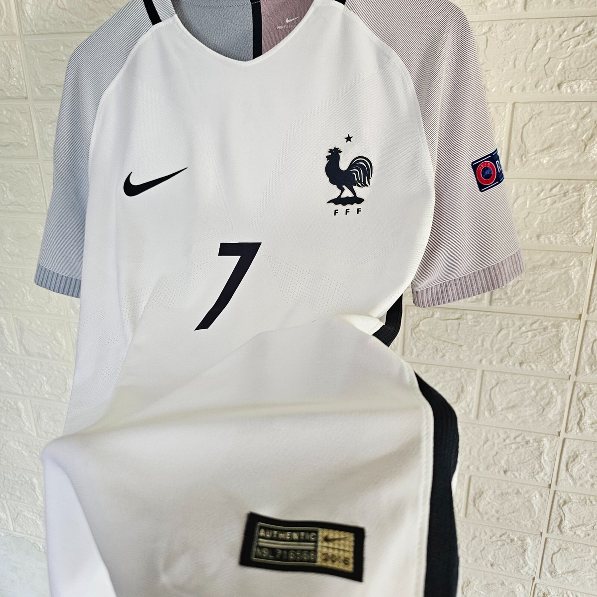 NIKE FRANCE NATIONAL AWAY EURO 2016 PLAYER ISSUE SOCCER JERSEY #7