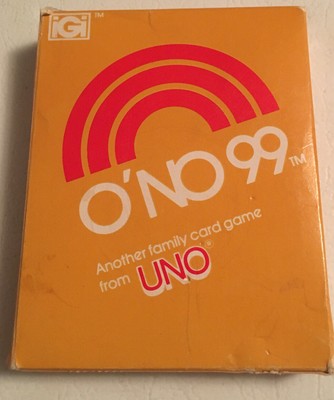 *VINTAGE* O'NO 99 Card Game from Uno - COMPLETE - Chips, Cards