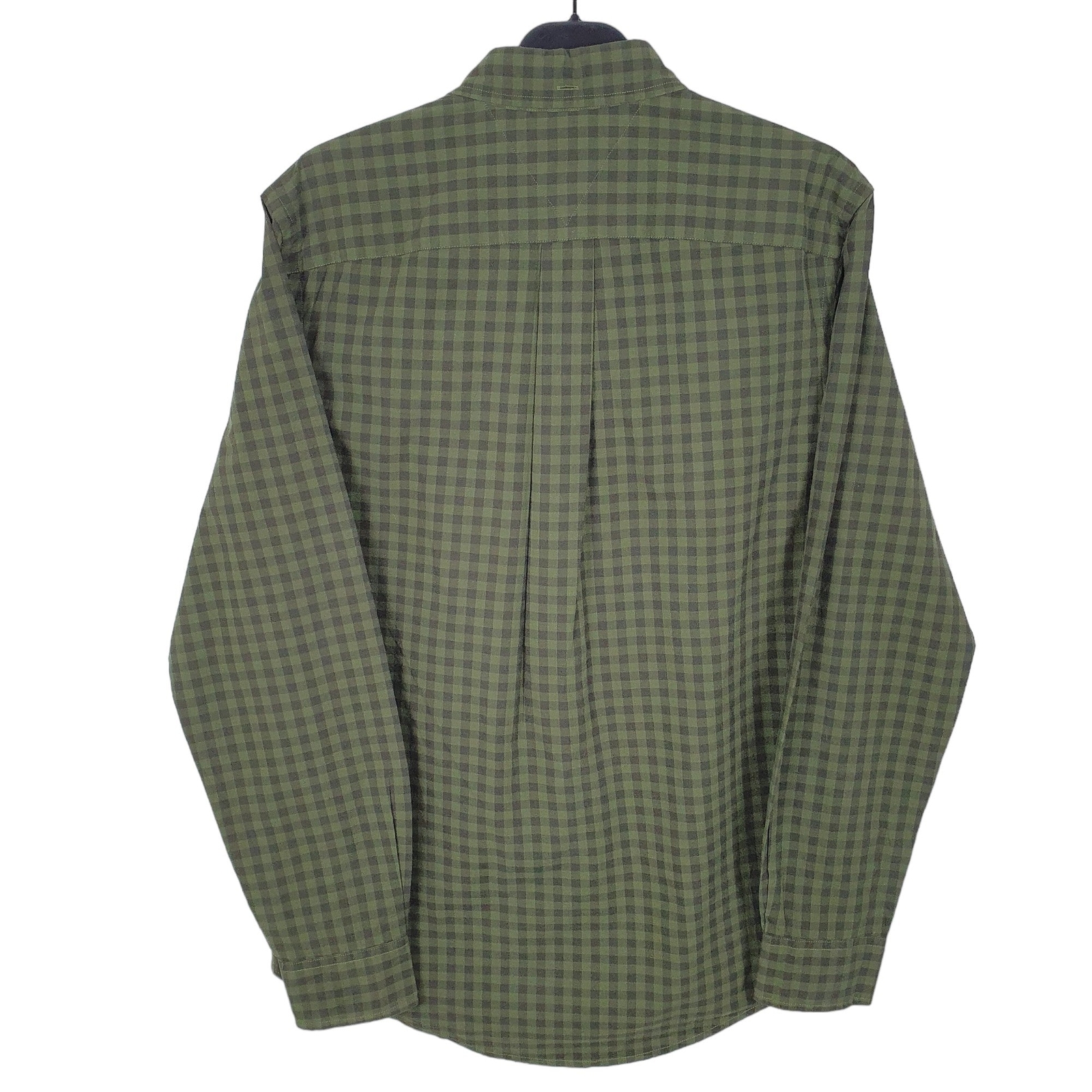 TOMMY HILFIGER Green Check Shirt Custom Fit Long Sleeve Casual Mens S image 3