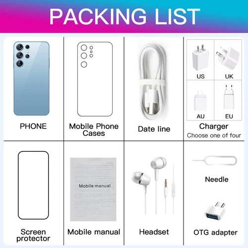 5G Unlocked 7.3" A24 Ultra Smartphone Android Dual SIM Mobile Cell Phone Cheap - Afbeelding 20 van 26