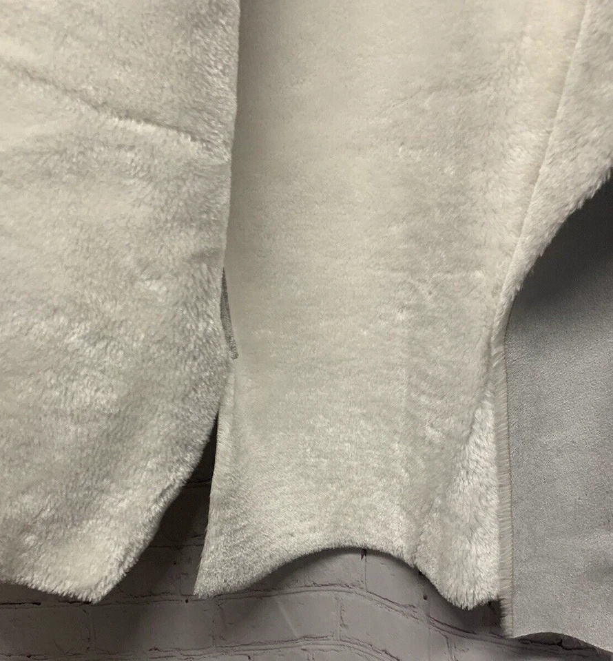 Ruby Rd. Women's Coat Vest Shearling Gray Open Front PM Petite Medium - Image 4 of 4