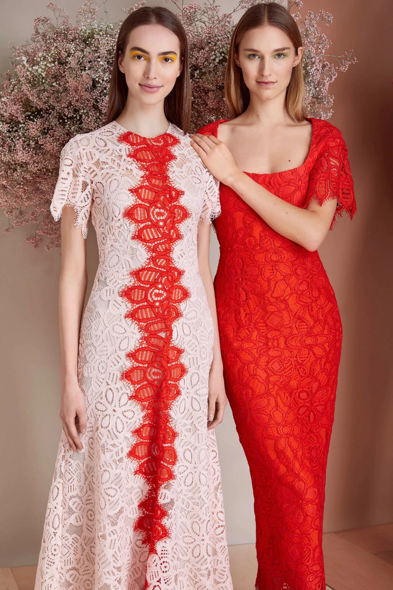 Eyelash lace midi dress cheap