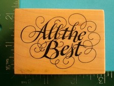 PSX ALL THE BEST Saying Rubber Stamp F-1682