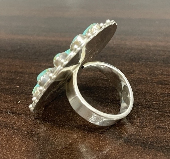 Krush Kandy Turquoise Cluster Ring Native America… - image 4