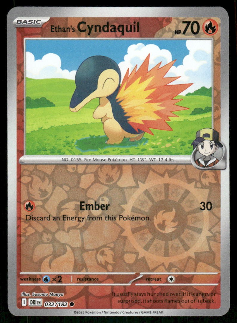 Ethan's Cyndaquil 032/182 - Destined Rivals - Reverse Holo Common NM