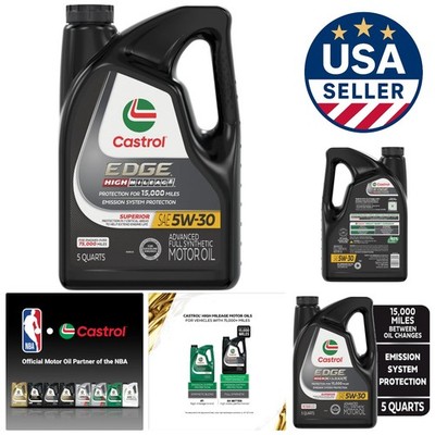 EDGE High Mileage 5W-30 Synthetic Motor Oil | 5 Quarts for Superior Protection