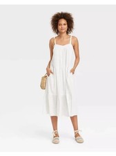 Women's Sleeveless A-Line Dress with Pockets - Knox Rose White Size XXL - NWT