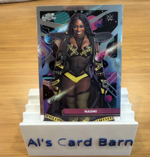 2026 Topps Cosmic Chrome WWE Naomi [Gold Interstellar Refractor] #187 card