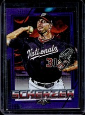 2020 Topps Fire Max Scherzer Purple #/99 Nationals