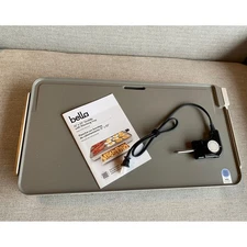 Bella 12 x 22 Electric Griddle with Warming Tray Black Silver Nonstick Cooking