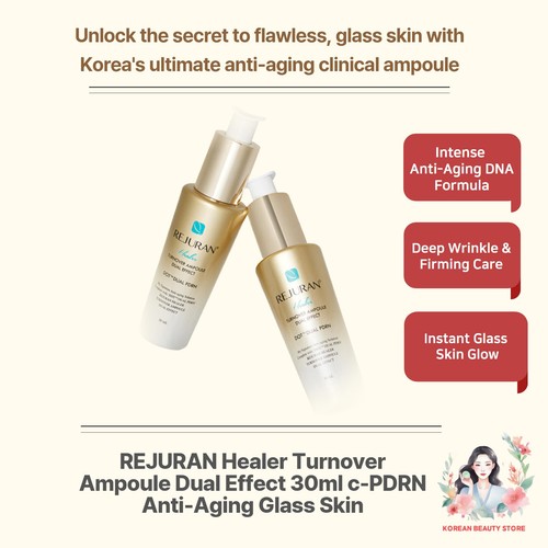 REJURAN Guérisseur Turnover Ampoule 30ml + Crème Active 50ml Duo K-Beauty Verre Peau - Photo 2/6