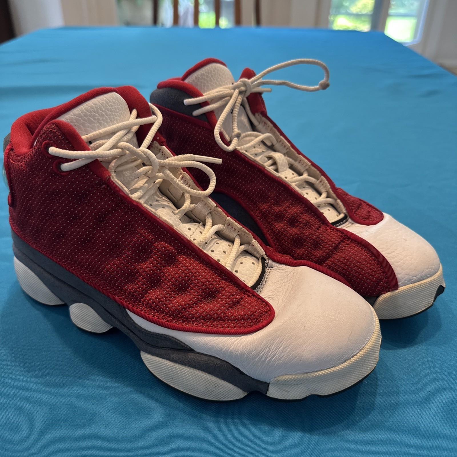 SAOLA Nike Air Jordan 13 Retro GS Gym Red Flint Grey 2021 Youth taglia 5 5Y 884129 600