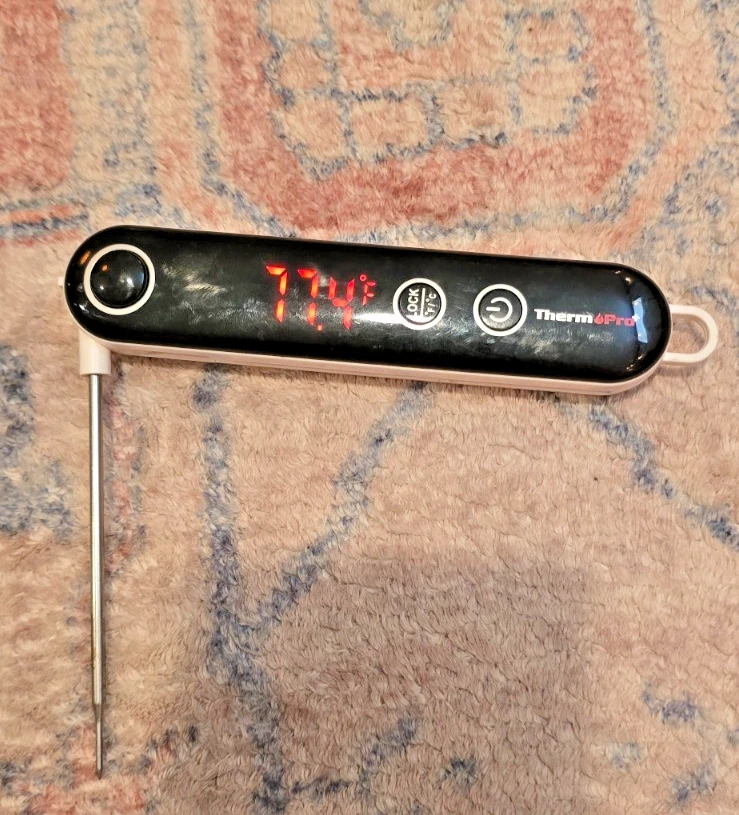 Digital Instant Read Meat Thermometer - Waterproof Kitchen Tool with Backlight