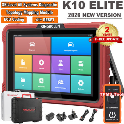2026 KINGBOLEN K10 Elite Car Diagnostic Scanner Tool ECU Coding OBD2 Full System