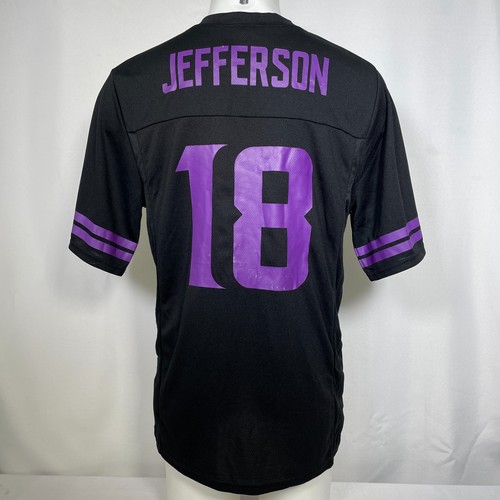 Justin Jefferson #18 Minnesota Vikings NFL Men's Black Alt Jersey NWT