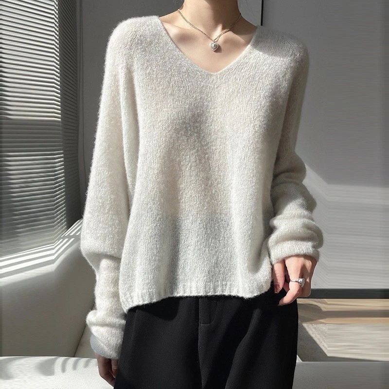 Suéter Prendas para el torso Pullover Suelto de Cachemira de Seda Mulberry para Mujer Nuevo Foto 4 de 4