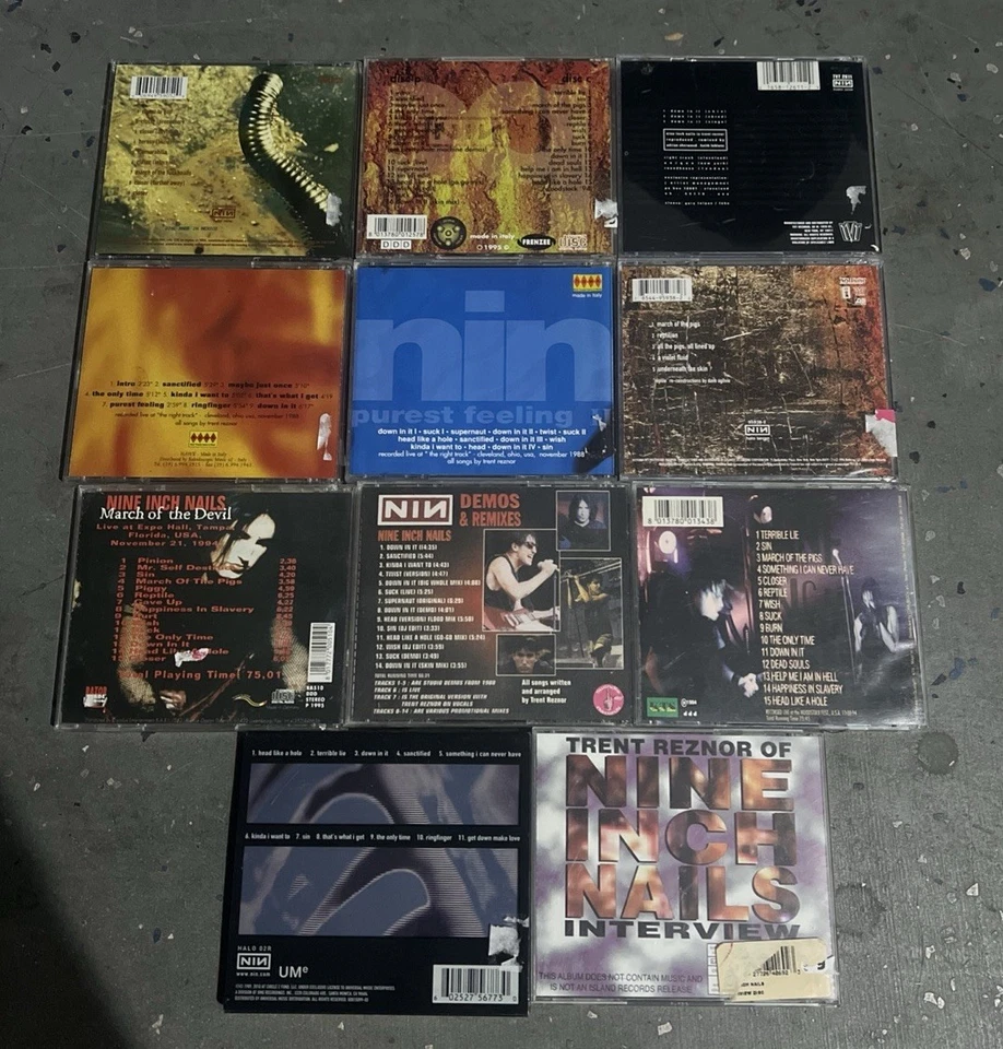 Nine Inch Nails (NIN) 12-CD Collection Lot - 90s/00s Classics + Rare Bootleg! Foto 2 de 4