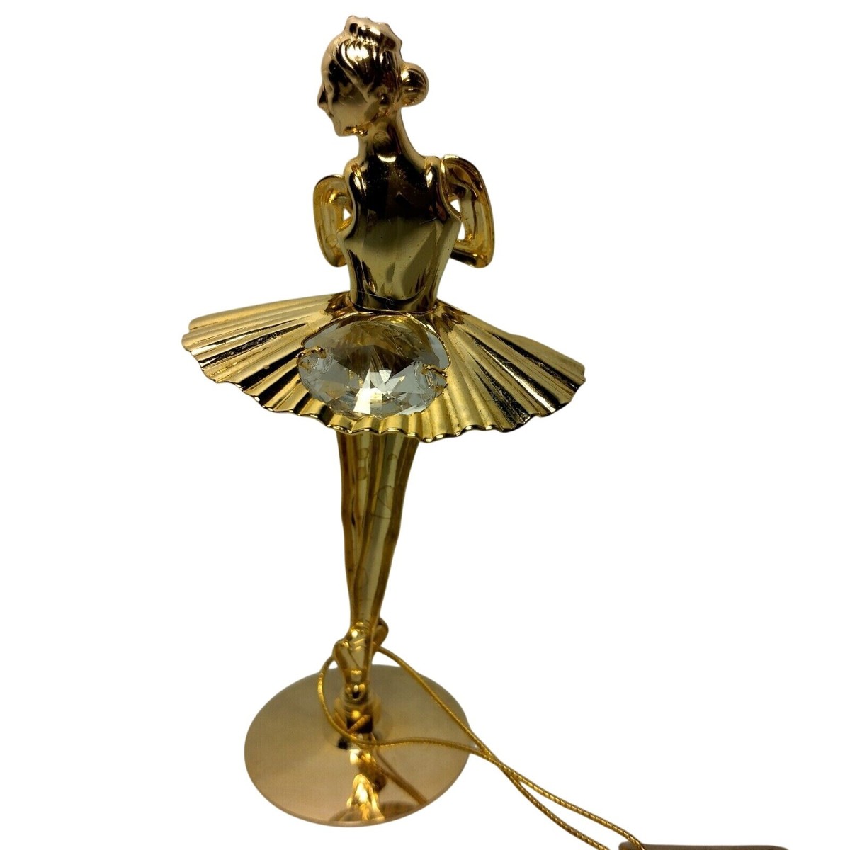 Ballerina Figurine Swarovski Crystal Gold Plated Temptations