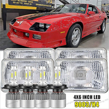 Fit For Chevrolet Camaro Iroc-z 1982-1992 4pc 4x6 Led Headlights Hilo Beam