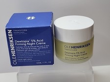 Ole Henriksen Dewtopia 5 Acid Firming Night Creme 1.7 fl oz Full Size NEW RP 60