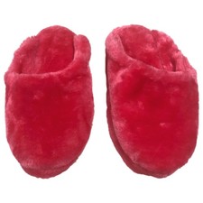 Womens Plush Fuzzy Pink Slippers Suffs Small 5-6 