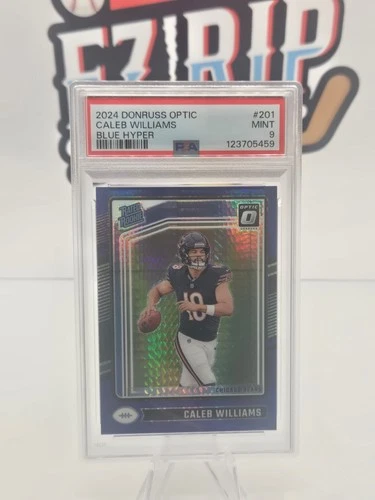 2024 Donruss Optic Blue Hyper #201 Caleb Williams RATED ROOKIE RC BEARS PSA 9