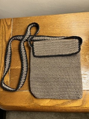 THE SAK | Small Dark Beige w/black detail Crossbody Handbag Purse NWOT