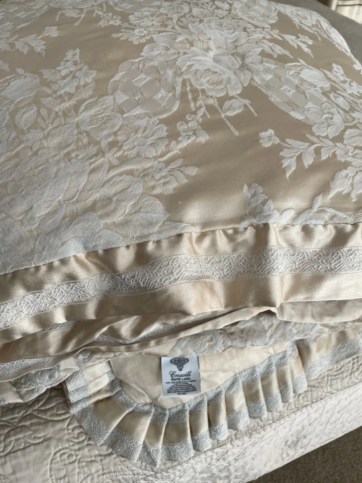 Edredón CROSCILL Etiqueta Blanca Dorado y Azul King 2 Fundas King y 3 Fundas Euro LEER Foto 3 de 4