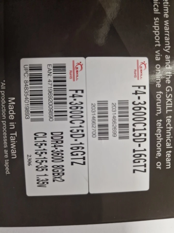 G.SKILL Trident Z 16GB (2x8GB) DDR4-3200 F4-3600C15D-16GTZ *B-Die 15-15-15-35 - Bild 2 von 4