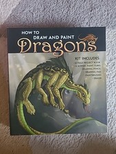 How To Draw And Paint Dragons w/ Art Supplies Instructional Book New
