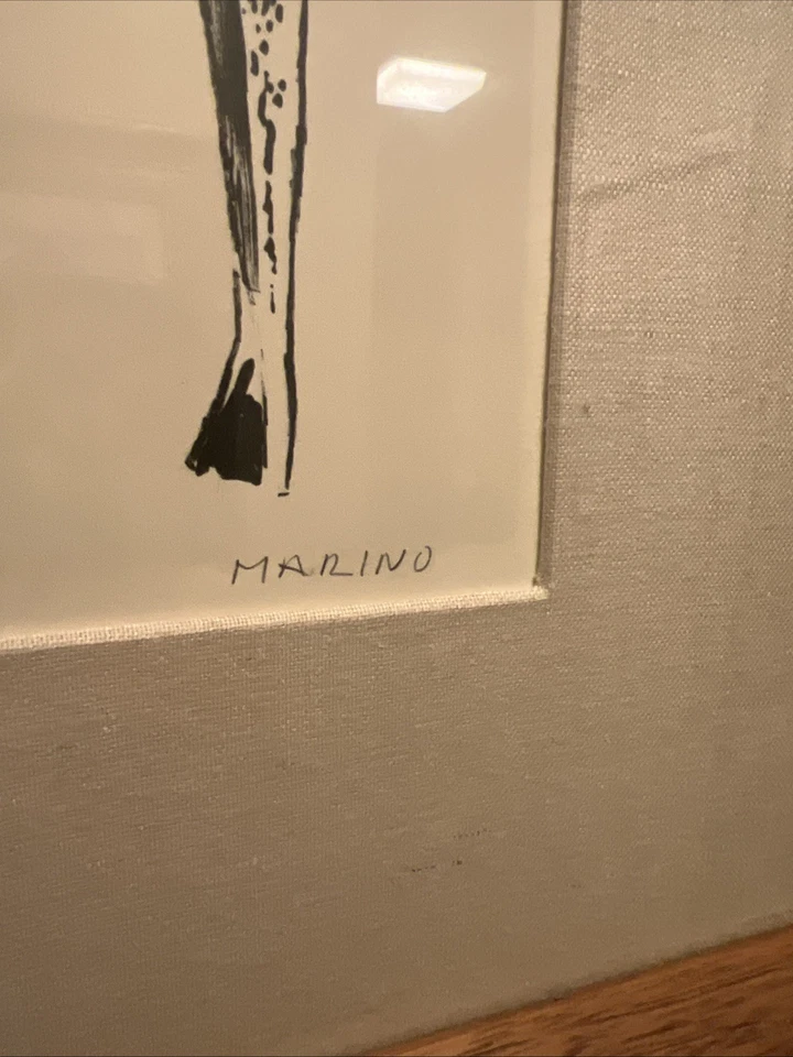 MCM Signed, Framed “Cavalier Sur Fond Gris” By Italian Artist Marino Marini - Image 3 of 4