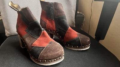 Berkemann Damen Stiefelette Wildleder Blockabsatz Nieten Reißverschluss