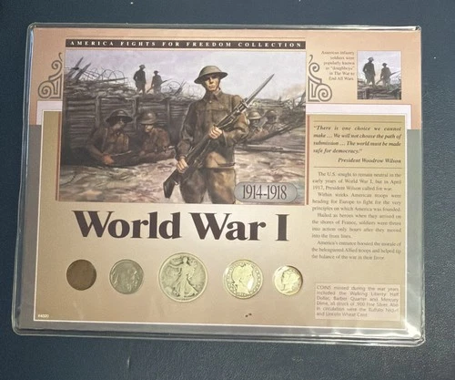 America Fights for Freedom World War I Coin Set 1914-1918 Circulated
