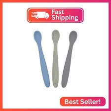 WeeSprout Silicone Baby Spoons - First Stage Infant Feeding Utensils With Soft-T