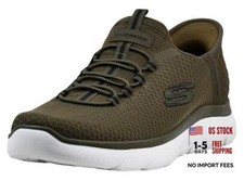 Men's Summits High Range Hands Free Slip-in Sneaker 8.5 Olive