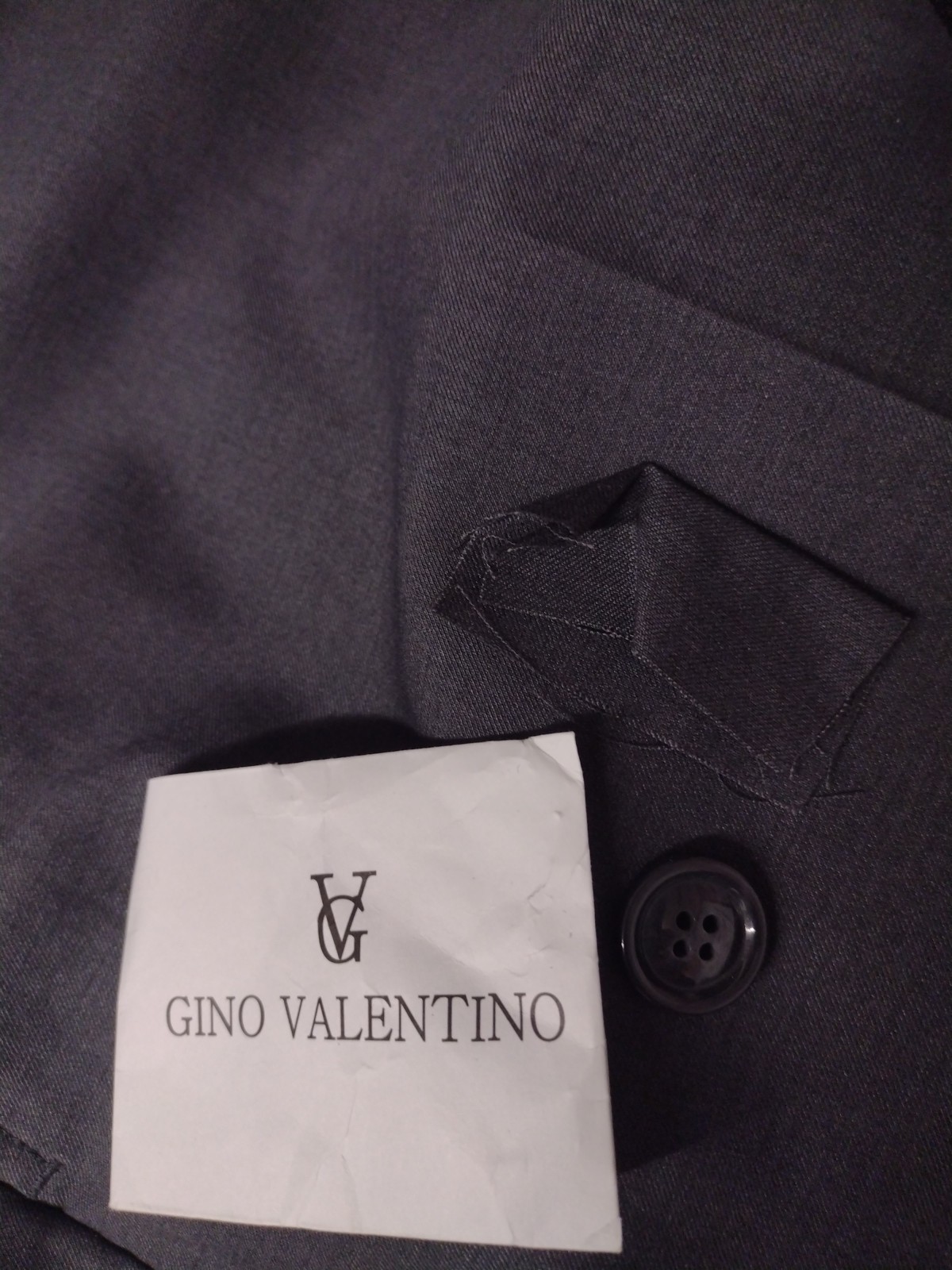 Gino Valentino Men Zegna Super 150s Single Breasted Suit  48 R Pants 44x30 Gray thumbnail 16