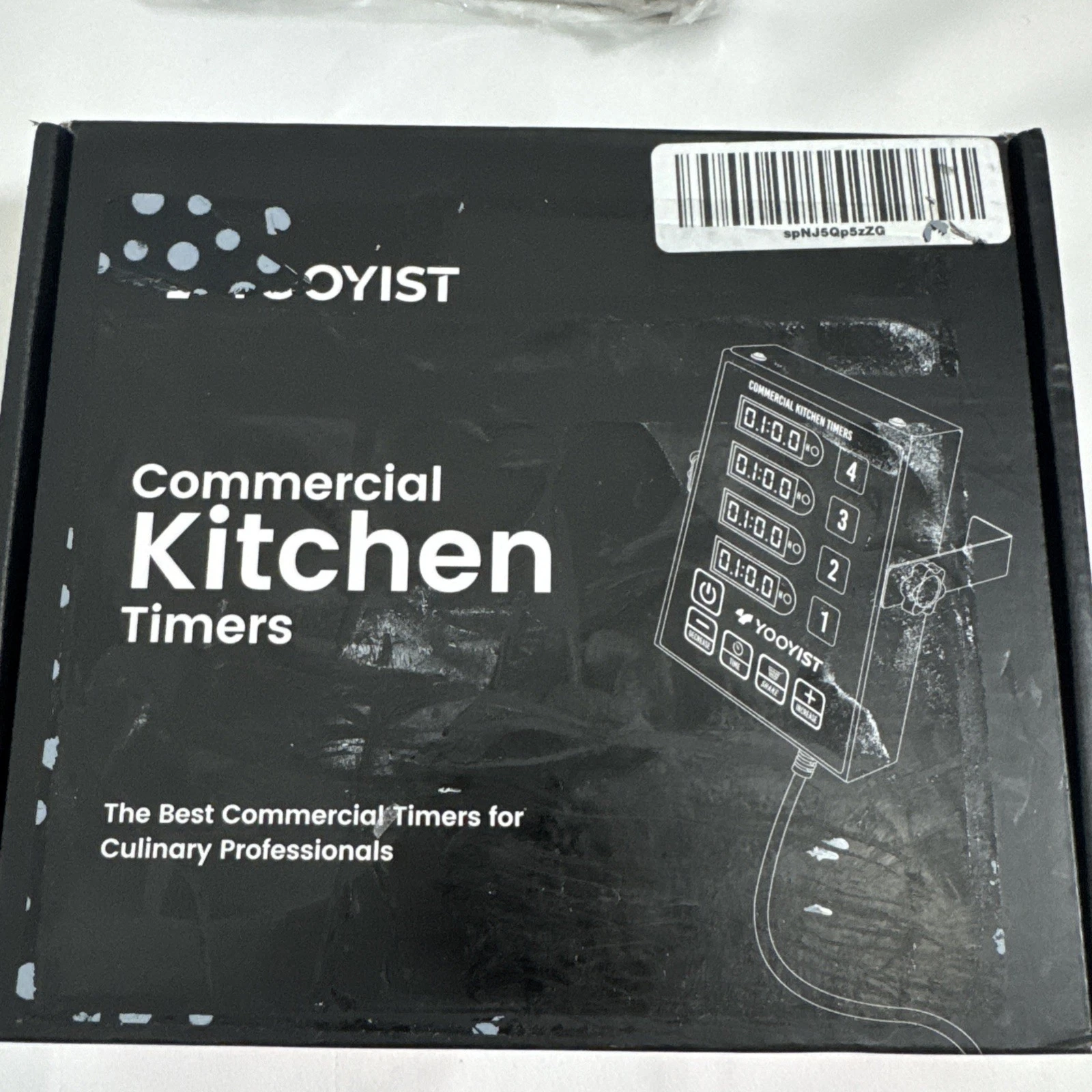 Yooyist Commercial Kitchen Timer Ultra Loud 4 Channel Digital Led Timer 110V New