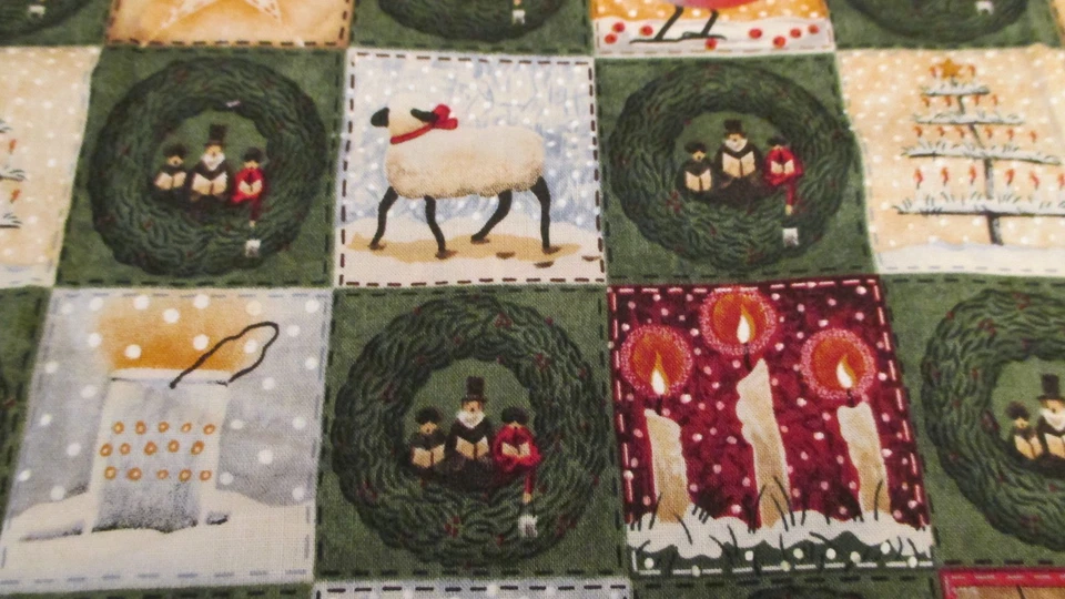 Cotton Fabric Seasons of 1823 Christmas scenes Spectrix 2003 32"x 40" - Image 4 of 4