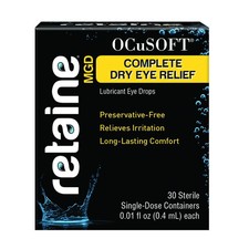 OCuSOFT Retaine MGD Complete Dry Eye Relief Lubricant Eye Drops 30 Count Box NEW