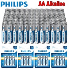 Lot Philips Aa Batteries 1.5v Double A Alkaline Heavy Duty For Tv Remote Toys