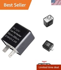 Universal 12V 2-Pin Adjustable Flasher Relay for LED Turn Signal Hazard Lights