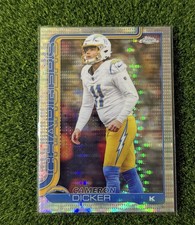 2025 Topps Chrome Football Cameron Dicker Pulsar Refractor #162 Chargers