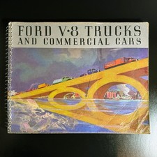Original 1935 Ford V-8 Truck Commercial Car Spiral Bound Dealer Sales Album