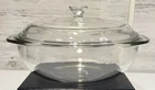 Vintage PYREX 024 2Qt Clear Round Casserole Dish With Lid, Excellent Condition