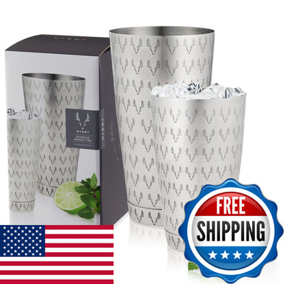 Viski Staghead Shaker Cocktail Gift Set Bartender Gift Drink Set Boston Shaker